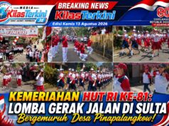 Puluhan Regu Gerak Jalan Meriahkan HUT RI ke – 81 di Suluun Tareran