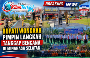 Kesiapsiagaan Bencana: Bupati Minsel FDW Pimpin Apel Gelar Pasukan